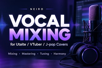 mix and master your utaite vtuber jpop or cover vocals