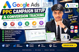 manage google PPC ads and set up conversion tracking