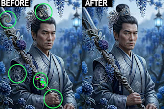 do creative photo editing, realistic photoshop manipulation, ai image fix