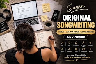 write original song lyrics, custom songs and songwriting in any genre