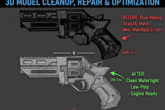 optimize, fix and prepare 3d models for your games in 10min