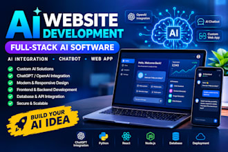 ai website development as full stack ai software developer with ai integration