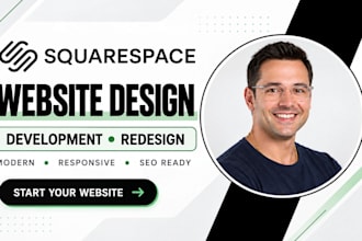 design squarespace website design development and redesign
