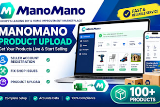 register seller and bulk upload products on manomano, fix manomano product seo