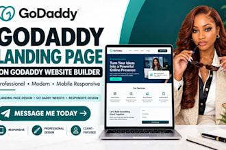 design a godaddy landing page on godaddy website builder