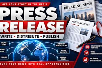 write press release, press release distribution and PR submission