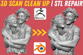 repair stl file, clean 3d scan, fix mesh, edit modify 3d model for 3d printing