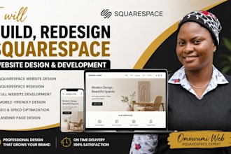 build design, redesign squarespace website and build website development