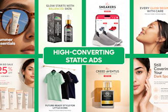 design high CTR static ad creatives that stop the scroll