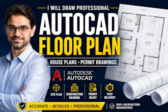 do architectural drawing 2dfloor plan autocad  permit drawing florida ohio texas