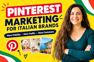 manage italian pinterest marketing and SEO for beauty, travel and interior brand