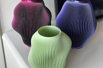 design a 3d printable stl models for vases, lamps, and organizers