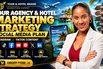 tour agency hotel marketing strategy social media plan instagram tiktok content