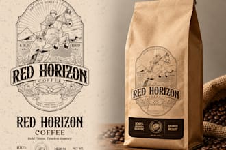 create a vintage western engraving illustration and logo