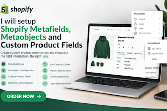 setup shopify metafields, metaobjects and custom product fields