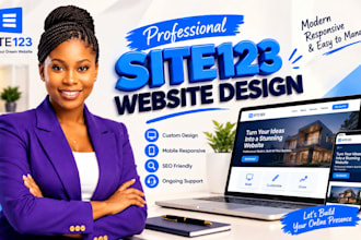 design or redesign your professional site123 website