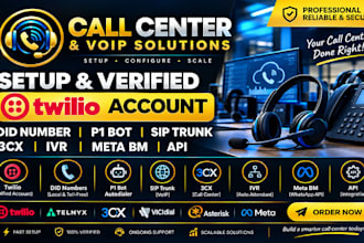 setup verified twilio account did number p1 bot siptrunk 3cx ivr meta bm api