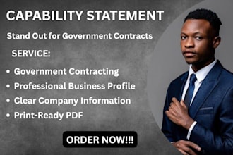do  professional capability statement for government contract