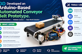 developed an arduino based automated conveyor belt prototype