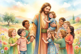 illustrate christian children story book, children story book illustration