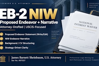 structure your professional background for an eb2 niw