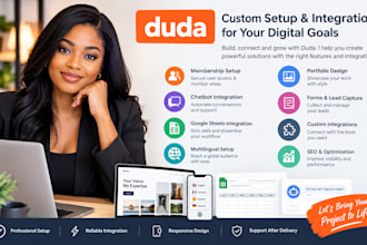 duda membership multilingual google sheets chatbot portfolio integration