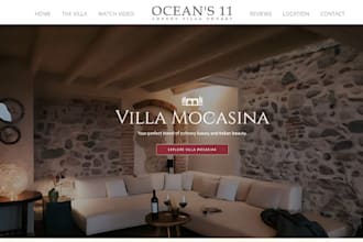 squarespace luxury villa website vacation rental booking property website