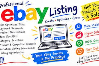 optimize ebay product titles descriptions and SEO