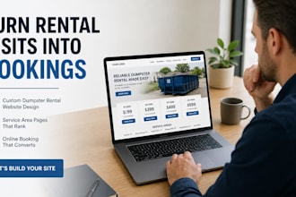build a dumpster rental website with pricing, quotes, booking and payment