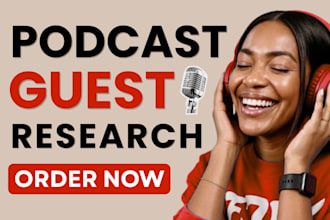 do podocast guest outreach podcast research podcast booking podcast list or lead