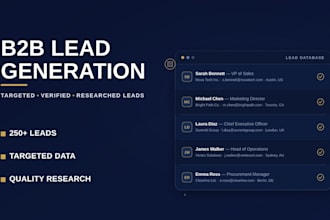 do b2b lead generation and targeted email list building