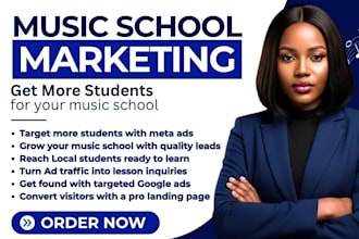generate music school leads music school marketing with meta and google ads