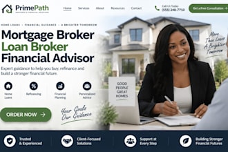design wix mortgage broker website loan broker financial advisor banking website