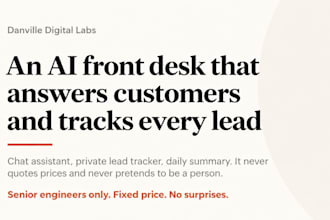 set up an ai front desk that answers customers and tracks every lead