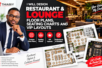 design restaurant and lounge floor plans, seating charts and VIP layouts
