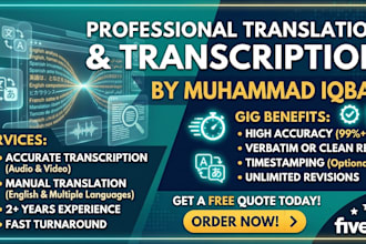 transcribe audio and translate documents accurately