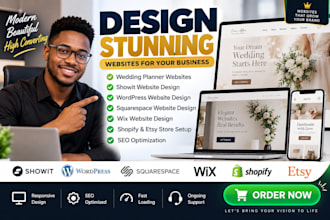 design showit website wedding planner wordpress squarespace wix shopify etsy seo