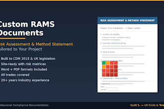 write a custom rams for your construction or civils project