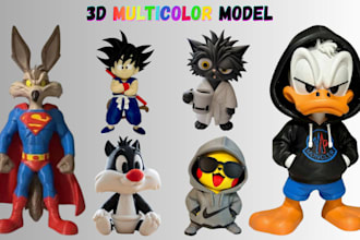 design multicolor 3d printable model 3mf stl files for bambu prusa ams in 24hrs