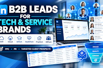 create saas cloud service edtech healthtech proptech hrtech ppc client PR lead