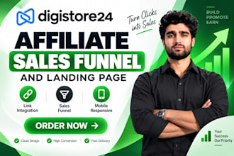 build a digistore24 affiliate sales funnel and landing page