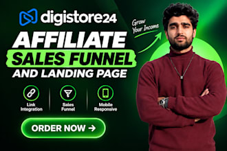 build a digistore24 affiliate sales funnel and landing page