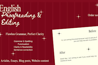 proofread and correct your english text