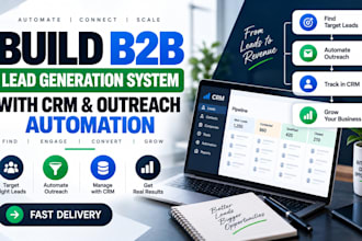 build b2b lead generation system with CRM and outreach automation