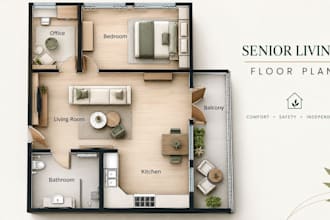 design premium senior living and assisted living facility floor plans