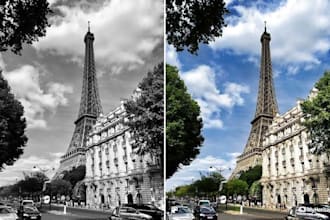 color a black and white photos
