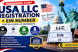 do USA llc registration, ein number, for USA and non USA residents, wyoming llc