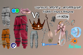 create, port or fix your vrchat outfit, vtuber gmod props, sfm assets and weapon