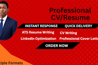 professionally write an ats optimized resume and CV