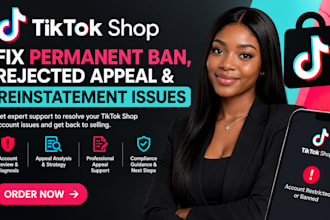 fix tikok shop permanent ban, rejected appeal and reinstatement issues